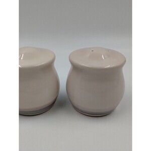 Pfalzgraff Sunrise Pink  Blue Ivory Colored Salt and Pepper Shakers w/Stoppers